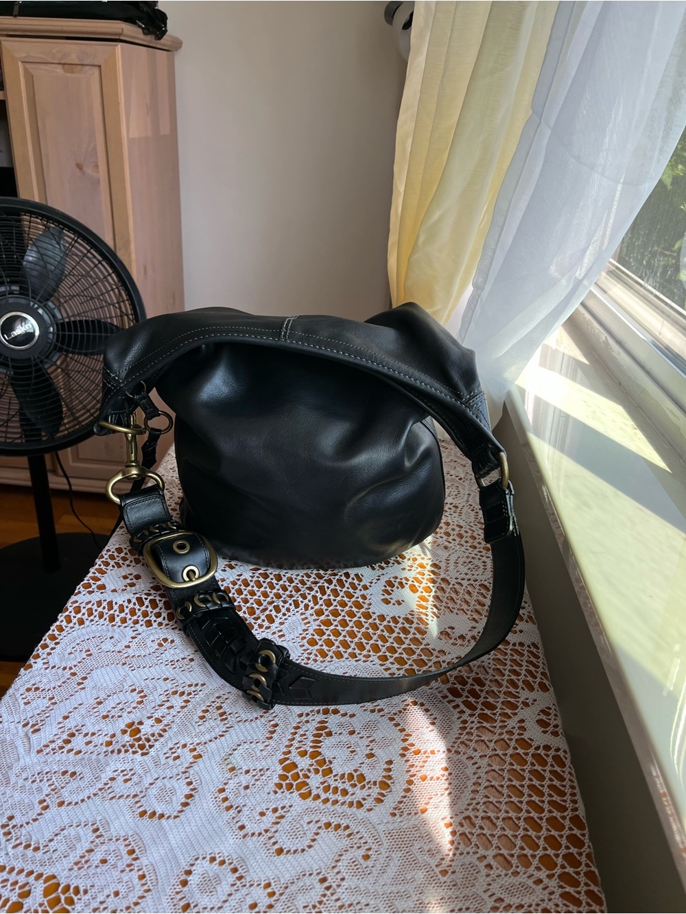 Coach vintage #L0793-11423 bleecker legacy tattersall XL bucket duffel purse